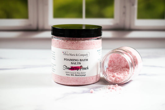 Strawberry Peach Foaming Bath Salts