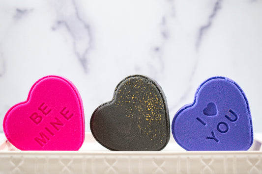 Love Letters Bath Trio – Valentine’s Conversation Heart Bath Bomb Set