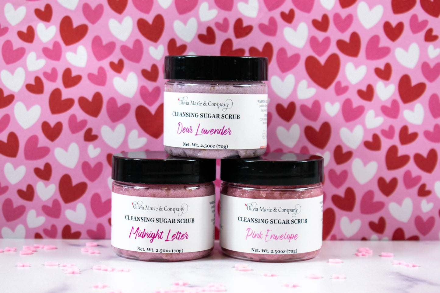 Sweetheart Scrub Sampler – Mini Sugar Scrub Trio – Valentine Self Care